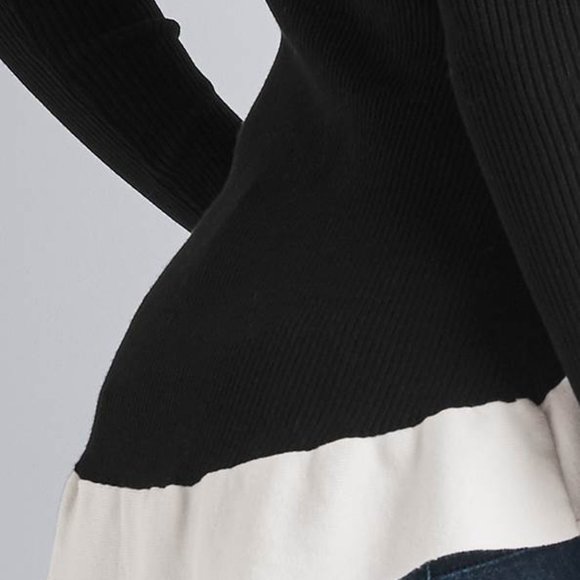 Deep-V High-Low Sweater - Picture 7 of 8